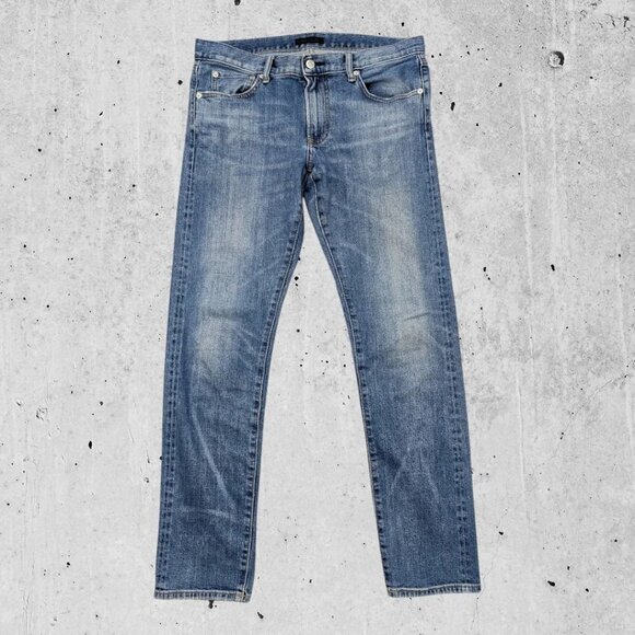 Uniqlo Jeans Slim Straight Low Rise Selvage Size 32 Selvdge - Picture 1 of 10